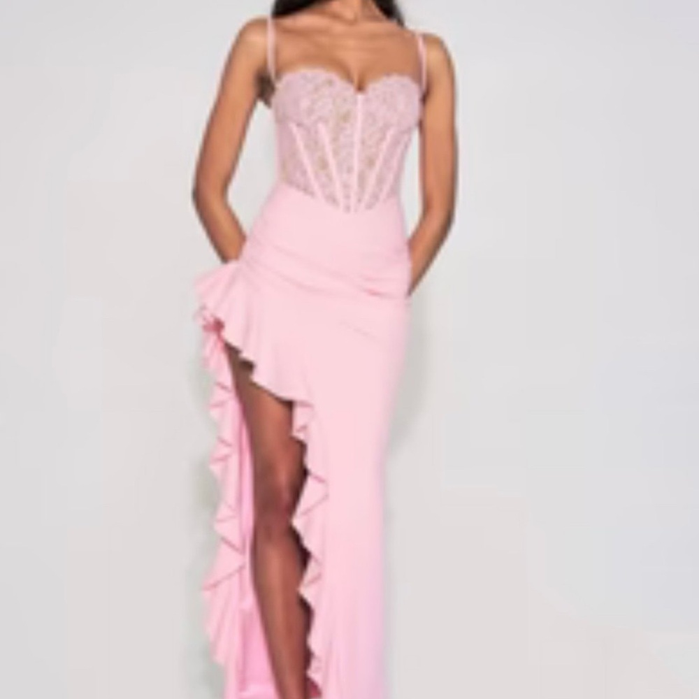 Chic Asymmetrical Pink Dress